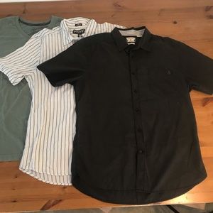 Lot 3 Men’s Volcom Shirts size Medium